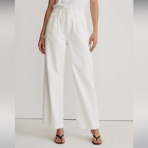 Madewell The Harlow Wide-Leg Jean in Tile White Size 26